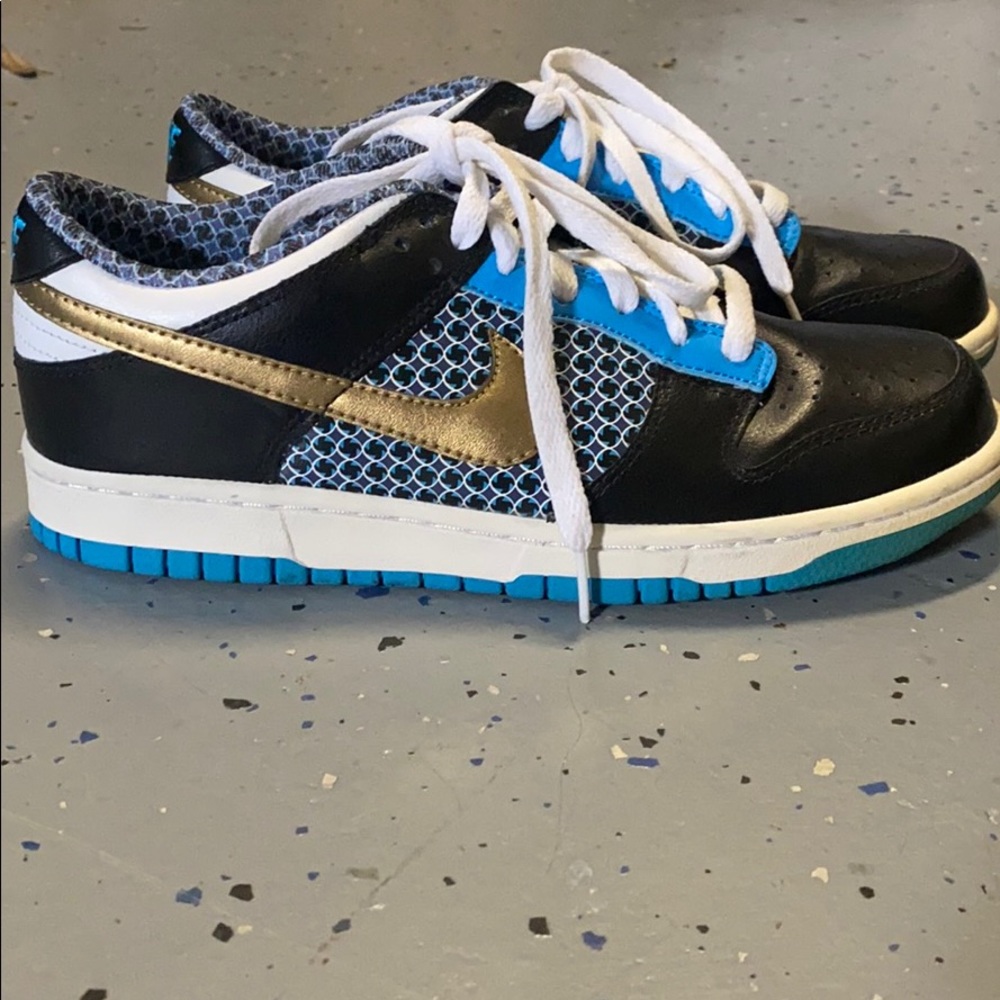 Nike Women's Dunk Low 6.0 Blue Black Gold Size 8.5